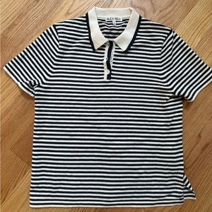Alex Mill ladies short sleeve knit polo shirt size small